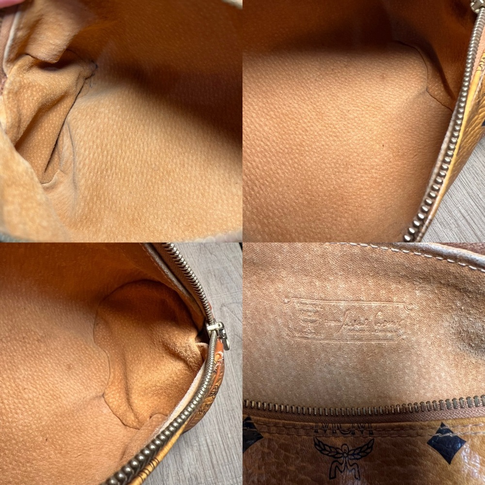 MCM vintage Cognac Monogram Cylinder Bag - Picture 9 of 16